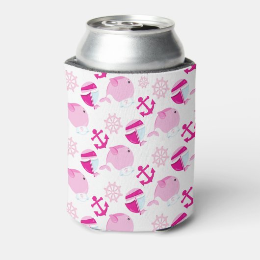 クジラ、かわいいクジラ、ピンク鯨 缶クーラー (缶裏面)