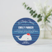 クジラ|のベビーシャワーの招待状 招待状 (スタンド正面)