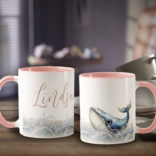 クジラ オーシャンラバーの名前 コーヒーマグ マグカップ