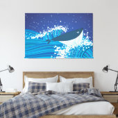クジラ キャンバスプリント (インサイチュ (寝室))