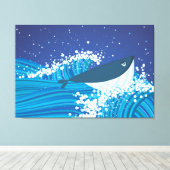 クジラ キャンバスプリント (インサイチュ (ウッドフロア))
