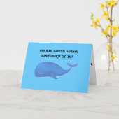 クジラ、クジラの推測WHOSの誕生日それはありますか。 カード (黄色い花)