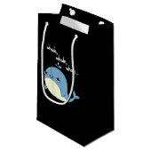 クジラ、クジラ、かわいい海の動物プンダークBG スモールペーパーバッグ (正面アングル)