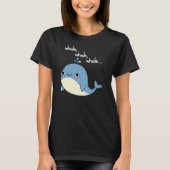 クジラ、クジラ、かわいい海の動物プンダークBG Tシャツ (正面)