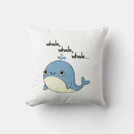 クジラ クジラ クジラ かわいい海の動物のダジャレ クッション
