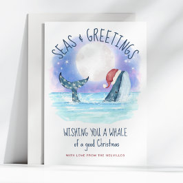 クジラ サンタ 海 月 星 クリスマス