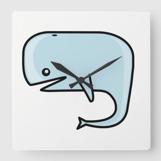 クジラ スクエア壁時計 (正面)