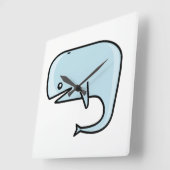 クジラ スクエア壁時計 (傾斜)