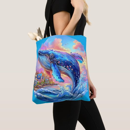クジラ トートバッグ (クローズアップ)