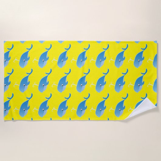 クジラ – ビーチタオル (正面)