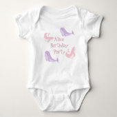 クジラ ピンク ライラック パステル 海 魚 誕生日パーティー ベビーボディスーツ (正面)