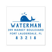 クジラ |ファミリ航海のー名差出人住所 セルフインキングスタンプ (デザイン)