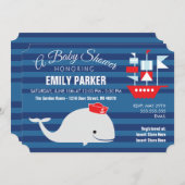 クジラ|ベビーシャワー招待状 招待状 (正面/裏面)