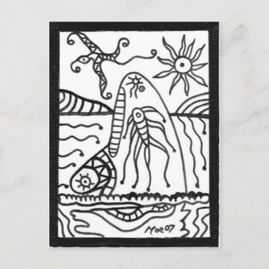 クジラ ポストカード (正面)