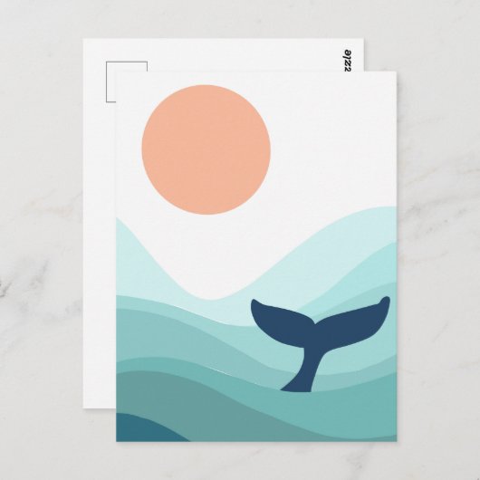 クジラ ポストカード (正面/裏面)