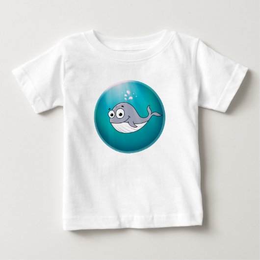 クジラ,マッコウクジラ,水中 ベビーTシャツ (正面)