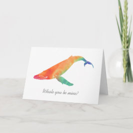 クジラ・ユー・ビー・マイン・デー・ウォーター・カラー シーズンカード