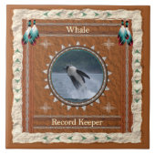 クジラ – レコードキーパーの陶磁器の瓦 タイル (正面)