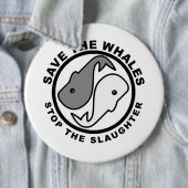 クジラ-動物権--を救って下さい 缶バッジ (インサイチュ)