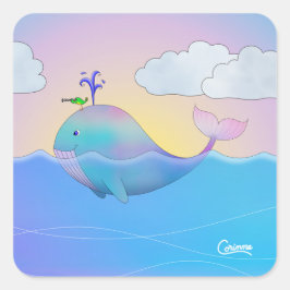 クジラ – 封筒シール スクエアシール