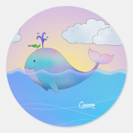 クジラ – 封筒シール ラウンドシール