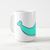 クジラ, 海, 水 コーヒーマグカップ (正面左)