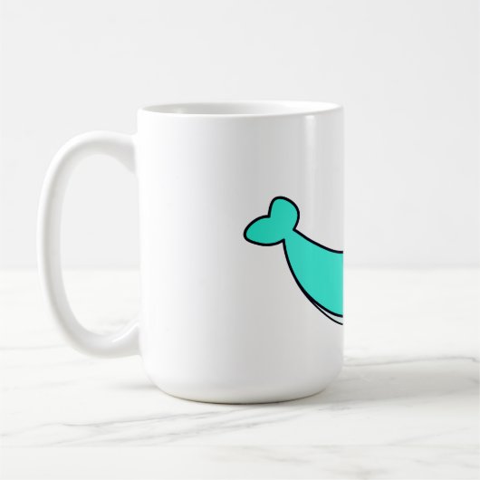 クジラ, 海, 水 コーヒーマグカップ (左)