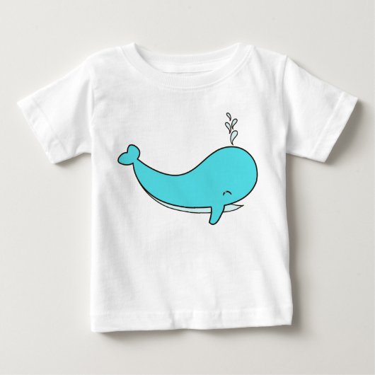 クジラ, 海, 水 ベビーTシャツ (正面)