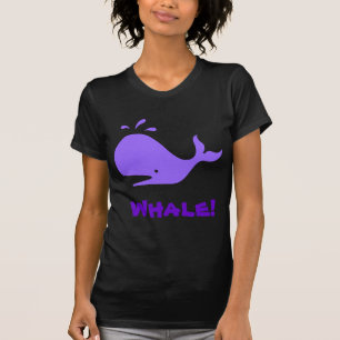 クジラ! 紫色。 カスタマイズ可能 Tシャツ