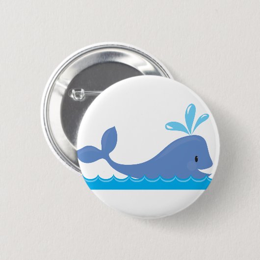 クジラ 缶バッジ (正面&裏面)