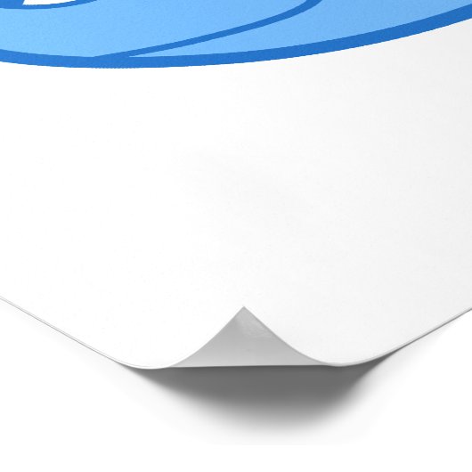 クジラ、青。 ポスター (角)