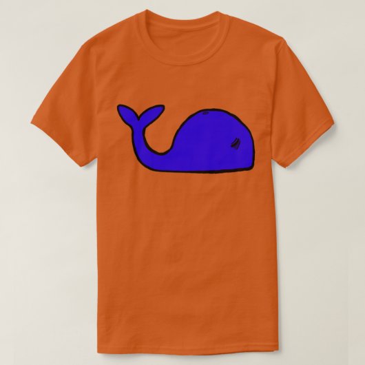 クジラ（青） 2 8 Tシャツ (デザイン正面)