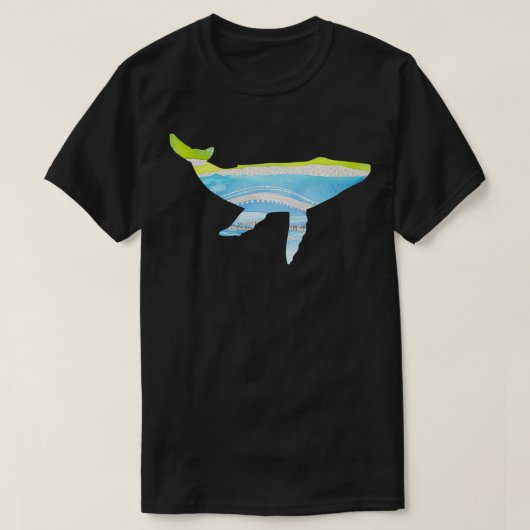 クジラ(青) 41 Tシャツ (デザイン正面)