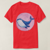 クジラ（青） 50 1 Tシャツ (デザイン正面)