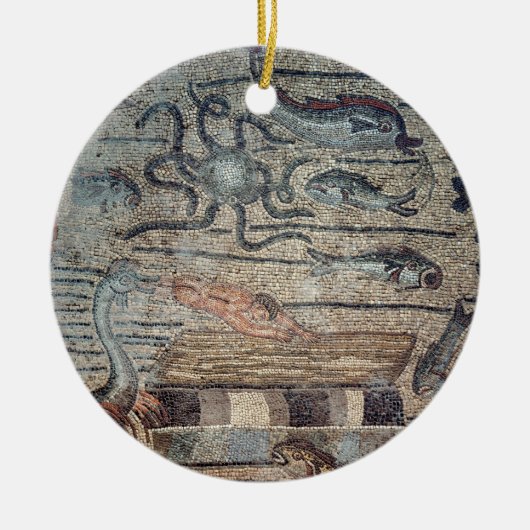 クジラ、dからの詳細によって吐かれているジョナー セラミックオーナメント (正面)