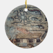 クジラ、dからの詳細によって吐かれているジョナー セラミックオーナメント (裏面)