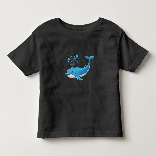 クジラTシャツ（青） トドラーTシャツ (正面)