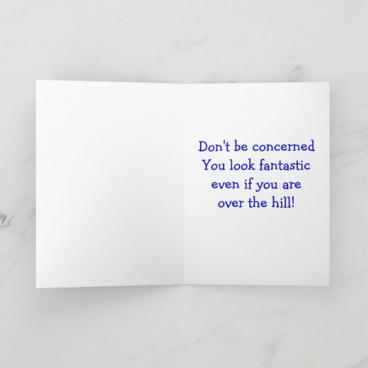 クジ頼もしャクは年を取り過ぎて木に登る カード (内部)