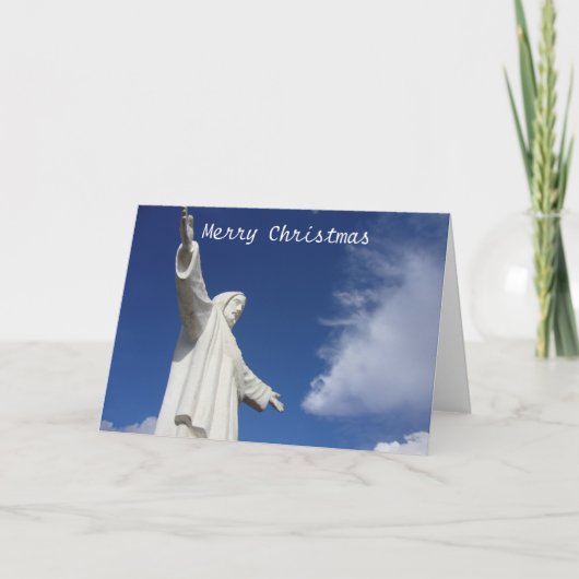 クスコのクリスマスの像 シーズンカード (正面)