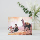 クスコペルーラマ写真 ポストカード (スタンド正面)