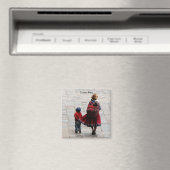 クスコ，ペルー，母と子供 マグネット (インサイチュ (食洗機))