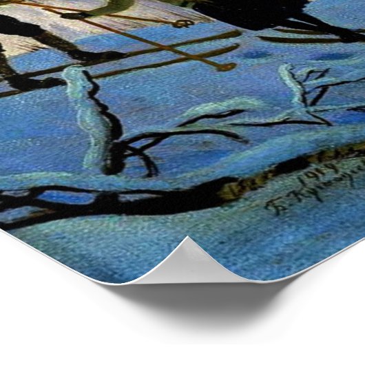 クストディエフ – スキーヤー ポスター (角)