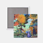 クストディエフ – 1924年素晴らし秋絵を描アート マグネット (正面/裏面)