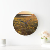 クズの葉のバルサムルートの山花の台 ラージ壁時計 (ホーム)