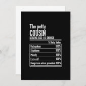 クズンクルーの栄養事実 - ちっぽけな従兄弟 招待状 (正面/裏面)