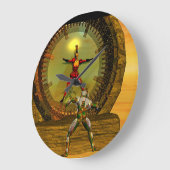 クセニアはハイパリオンの砂漠でタイタンと出会う ラージ壁時計 (傾斜)