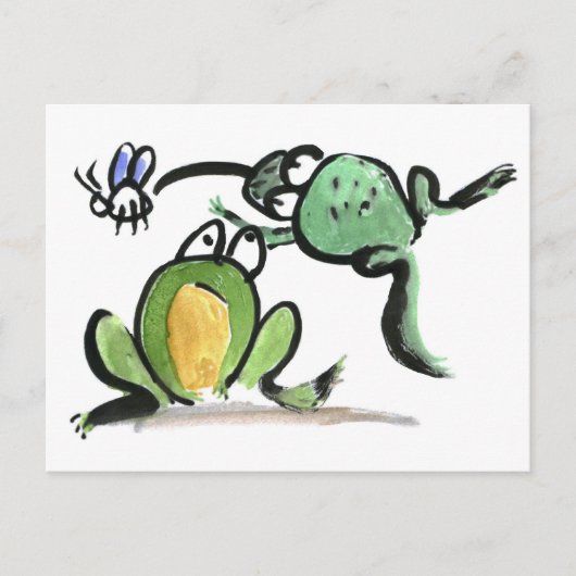 クソッ！カエル来の口からカエルの口へ ポストカード (正面)