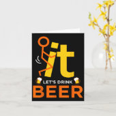 クソッ、ビール飲もうぜ - くだらない飲酒 カード (黄色い花)