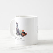 クソロイツクインテリ | 水色メキシカンヘアレスドッグ コーヒーマグカップ (正面左)