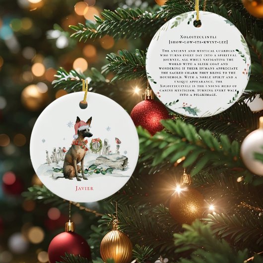 クソロイツクインテリ | 水色メキシカンヘアレスドッグ セラミックオーナメント